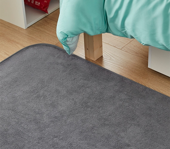 Must Have Dorm Item - Microfiber Dorm Rug - Steele Gray - Keep Floors Soft
