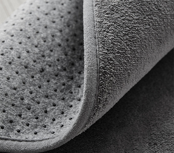 Must Have Dorm Item - Microfiber Dorm Rug - Steele Gray - Keep Floors Soft