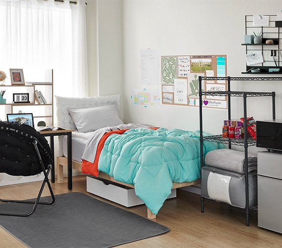 Must Have Dorm Item - Microfiber Dorm Rug - Steele Gray - Keep Floors Soft
