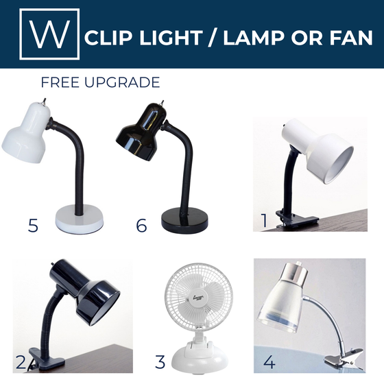 Dorm Clip Lamp Clear Bright Lighting for Desk College Supplies Small Apartment Essentials List