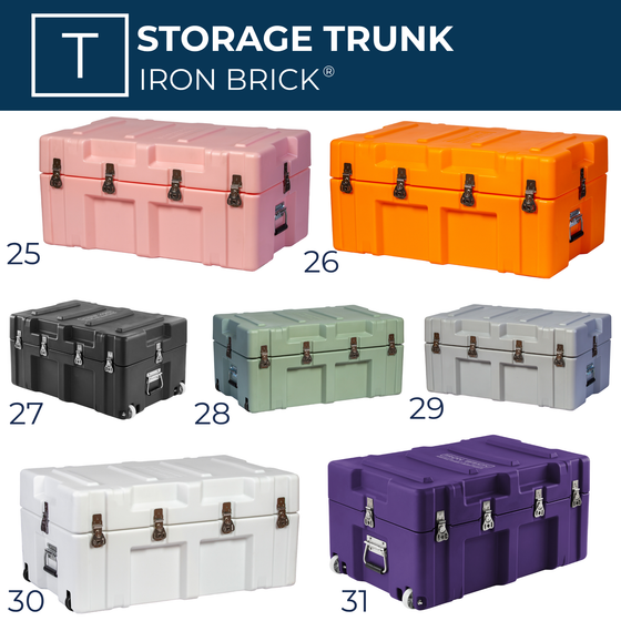 Colorful Dorm Decor for Guys College Footlocker Trunk with Wheels and Lock Space Saving Storage Ideas Trendy Apartment Furniture