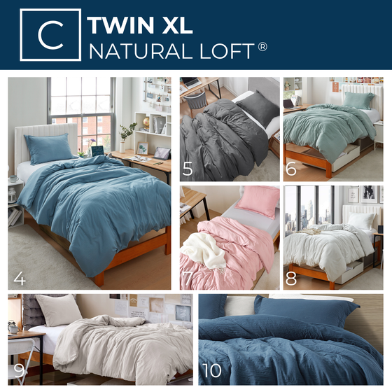 Dorm Bedding Set with Twin XL Sheets and College Comforter Set Pillow First Apartment Checklist International Student Packing List Linens Bundle