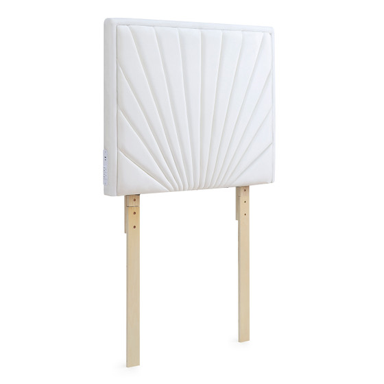Tavira Allure® College Dorm Outlet Headboard with Legs - Sunrise Panel - Velvety White