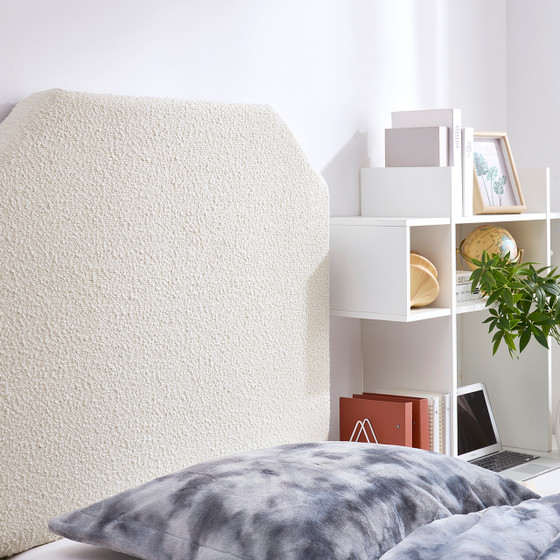 Tavira Allure® - Boucle Dorm Outlet Headboard with Legs - Cream White