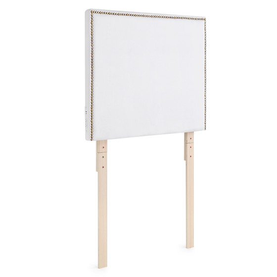 Tavira Allure® College Dorm Outlet Headboard with Legs - Rivet Frame - White