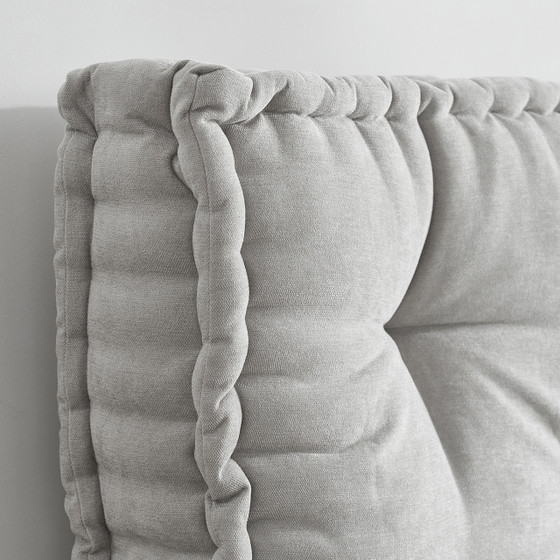 College Apartment Decor Neutral Dorm Room Decor Back Support Tufted Cushion Pillow Style Headboard Gray Extra Long Twin Bedding