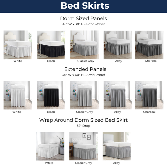 Trendy College Decor Ideas White XL Twin Bedding Set Easy to Match Dorm Bedding Essentials