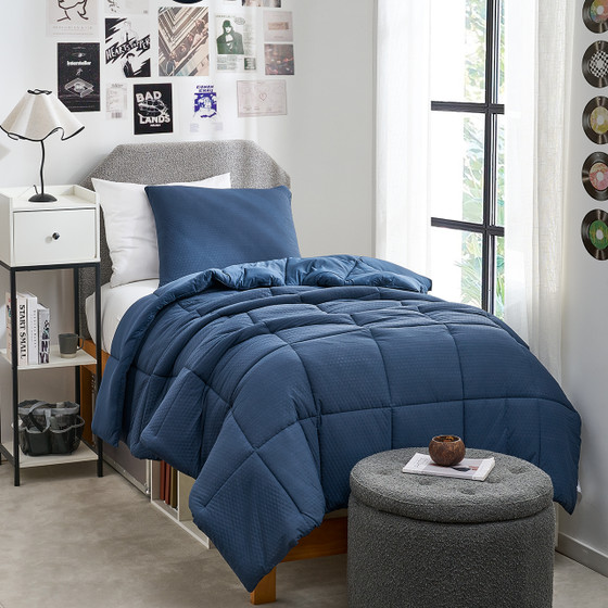 Snowflakes - Coma Inducer® Twin XL Comforter Set - Moonlit Ocean