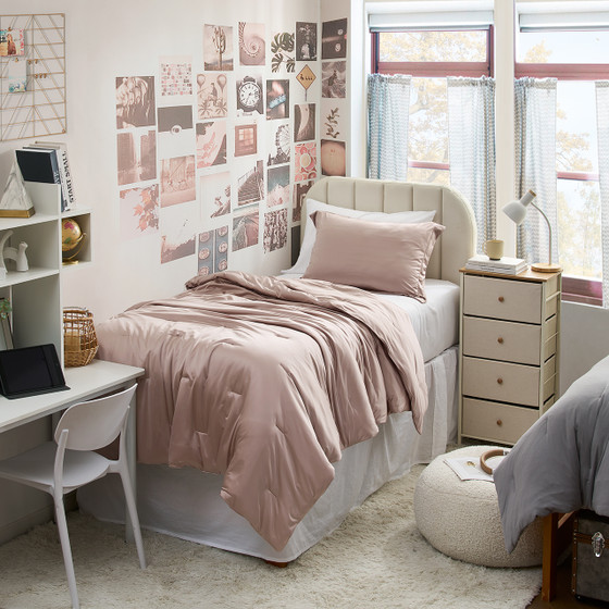 Twin Extra Long Comforter Set with Matching Dorm Sized Pillow Shams 2 Piece Twin XL Bedding Sets for Dorm Beds