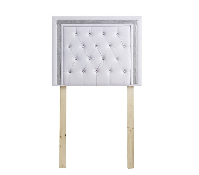 White and Silver Dorm Headboard with Legs Best Selling Dorm Supplies for College Girls
