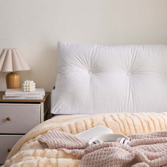 Rainha® - Lounger Tufted College Headboard - White