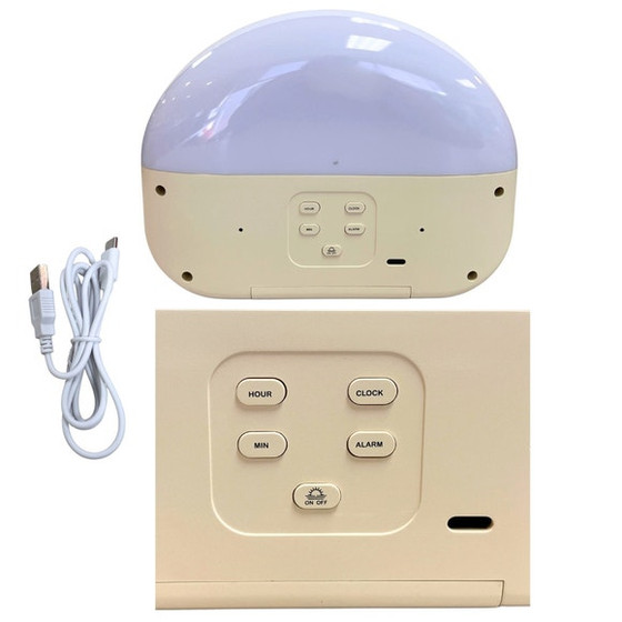 Wake Up Sunrise Dorm Alarm Clock with Red LED Therapy Lighting