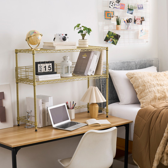 Suprima® Desktop Carbon Steel Bookshelf - Gold