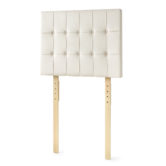 Tavira Allure® Outlet College Dorm Headboard - Ribbon Tufted Rectangle - Cream