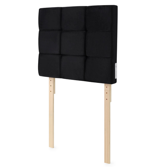 Tavira Allure® Outlet College Dorm Headboard - Cloud Plush - Black