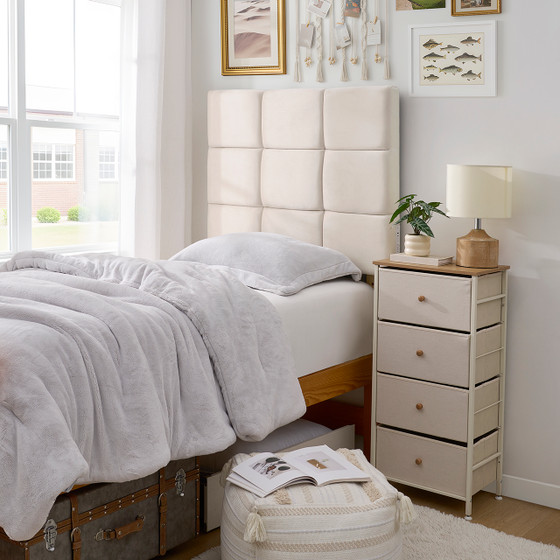 Modern Style Dorm Room Headboards with Legs Easy to Assemble Twin XL Headboard Versatile Dorm Supplies