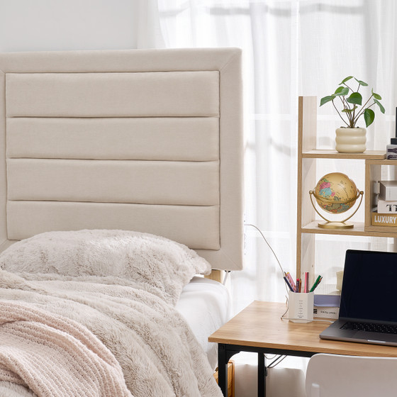 Tavira Allure® Outlet College Dorm Headboard - Panel Raised - Beige Taupe