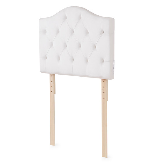 Tavira Allure® Outlet College Dorm Headboard - Soft Arch Tufted - White