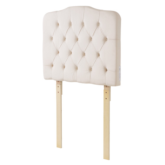 Tavira Allure® Outlet  College Dorm Headboard - Diamond Tufted - Cream