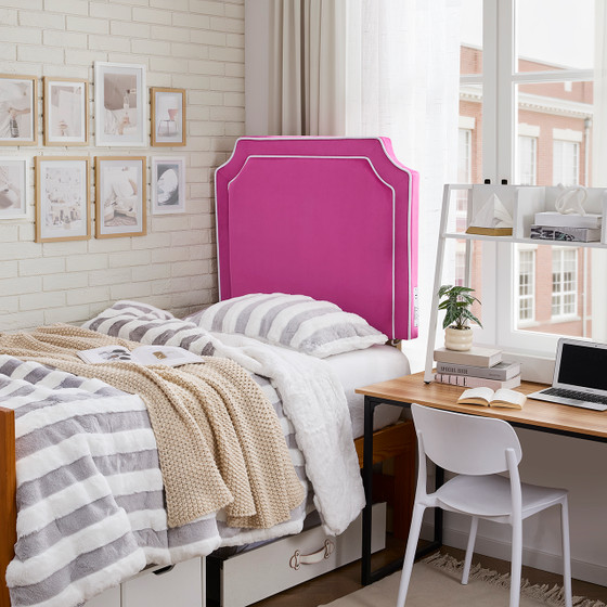 Tavira Allure® Outlet College Dorm Headboard - Corded Raised - Pink