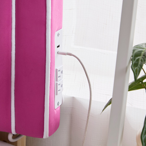 Tavira Allure® Outlet College Dorm Headboard - Corded Raised - Pink