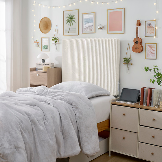 Tavira Allure® Outlet College Dorm Headboard - Classic Corded - Cream