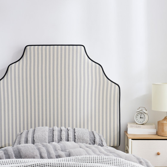 Tavira Allure® Outlet College Dorm Headboard - Majestic - Taupe Cream Stripe