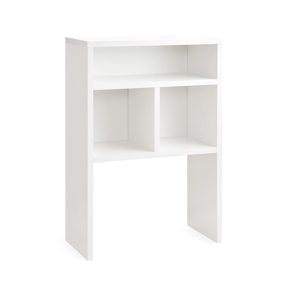 Yak About It® Extra Depth Thick - College Desk Bookshelf Dorm Hutch - White