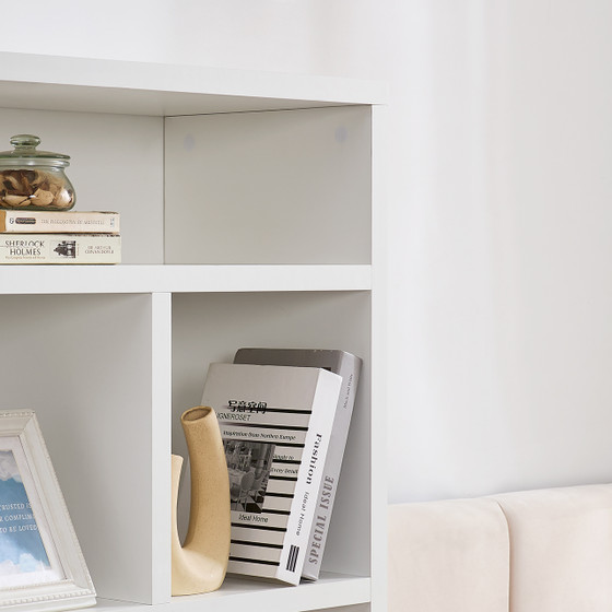 Yak About It® Extra Depth Thick - College Desk Bookshelf Dorm Hutch - White