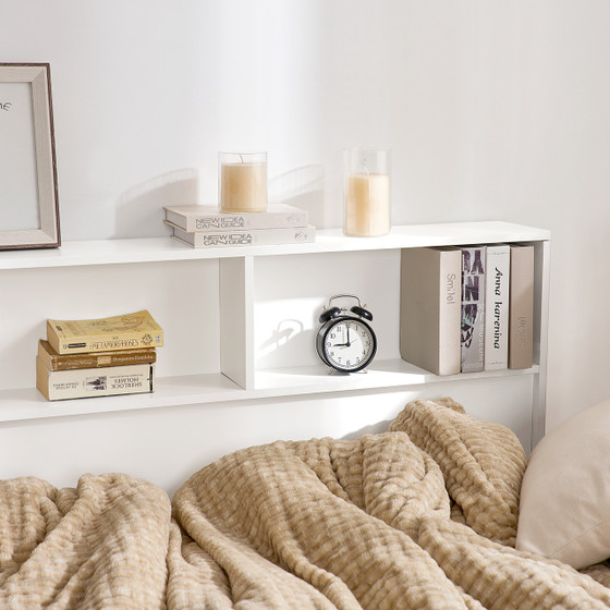 Yak About It® Classic College Dorm Bedside Shelf - White