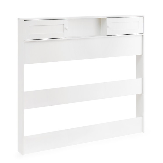 Yak About It® Sliding Door College Dorm Bedside Shelf - White