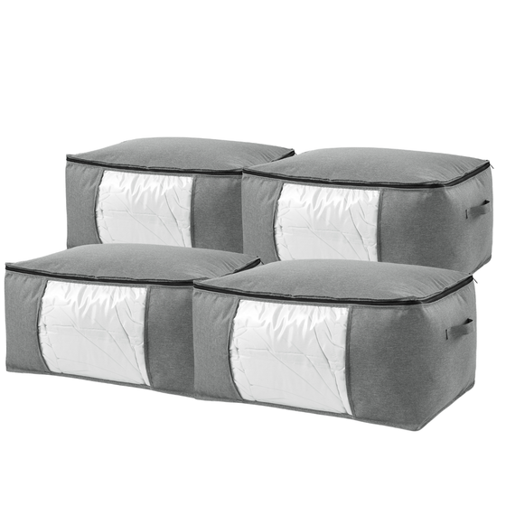 TUSK® Jumbo Storage with Clear View 4-Pack - Gray