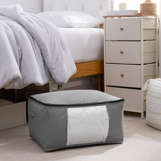 TUSK® Jumbo Storage with Clear View 4-Pack - Gray