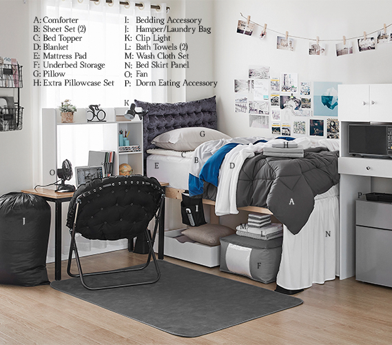 SWAKU Fully-Loaded Pack - Dorm Bedding + Essentials Package