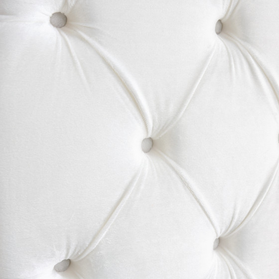 Extra Tall - Tufted Velvet Plush College Dorm Headboard - White