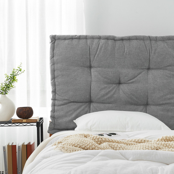 REFURB Rainha® - Classic Tufted College Headboard - Real Gray