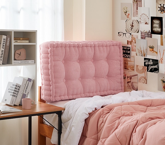 REFURB Rainha® - Ultra Thick Tufted College Headboard - Peachy Pink