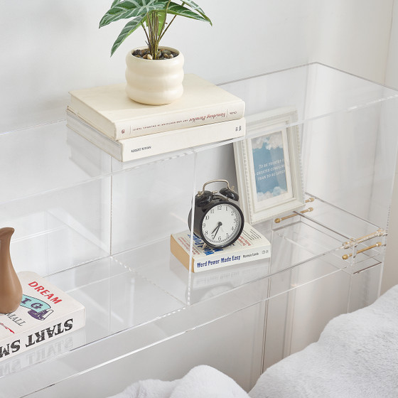 Ciao Bella® - Standard Classic Acrylic College Dorm Bedside Shelf