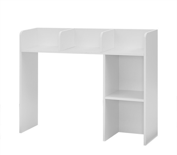REFURB Classic Dorm Desk Bookshelf - White