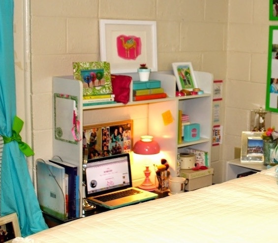 REFURB Classic Dorm Desk Bookshelf - White