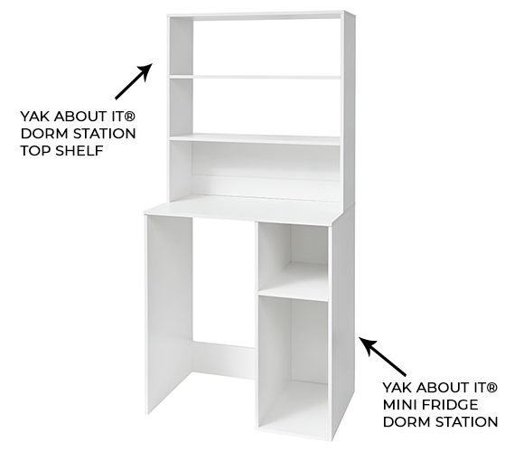 REFURB Yak About It® Mini Fridge Dorm Station - White