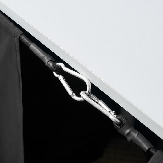 Microfiber Dorm Bungee Desk Skirt - Black
