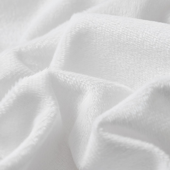 Luxury Plush Dorm Bungee Desk Skirt - White
