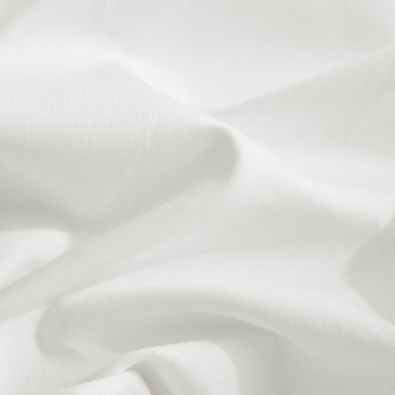 Corner Pleated Cotton Dorm Desk Skirt - White