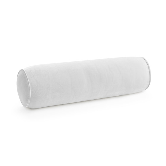 Rainha® Velvet Dutch Ruffled, Euro & Bolster Pillow Set - White
