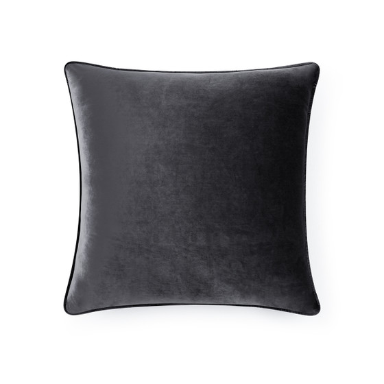 Rainha® Velvet Dutch Ruffled, Euro & Bolster Pillow Set - Gray