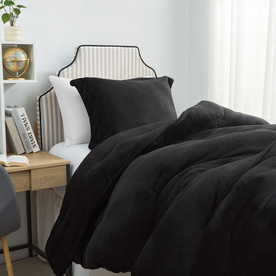 Thicker Than Thick® - Coma Inducer® Twin XL Comforter Set - Standard Plush Filling - Real Black