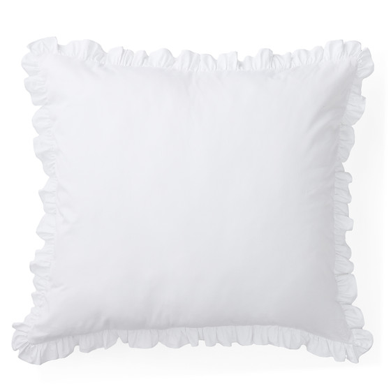Rainha® Cotton Dutch Ruffled, Euro & Bolster Pillow Set - White