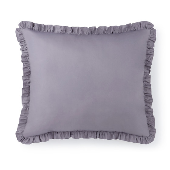Rainha® Cotton Dutch Ruffled, Euro & Bolster Pillow Set - Taupe Gray