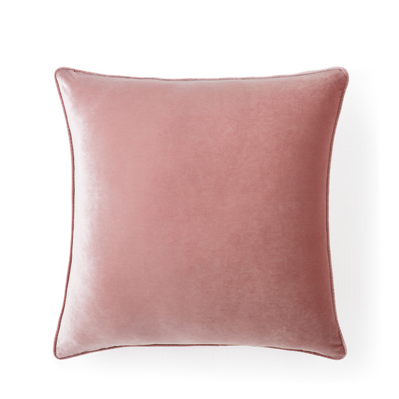 Rainha® Velvet Dutch, Euro & Bolster Pillow Set - Calm Pink
